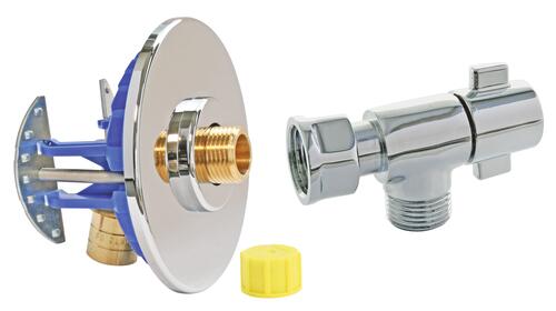 Kit complet pour raccordement de robinetterie WC, PER à glissement Ø12 - mâle 3/8'' (12/17) - Somatherm